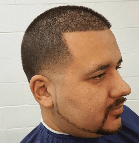 Crisp buzz cut with sharp line-up