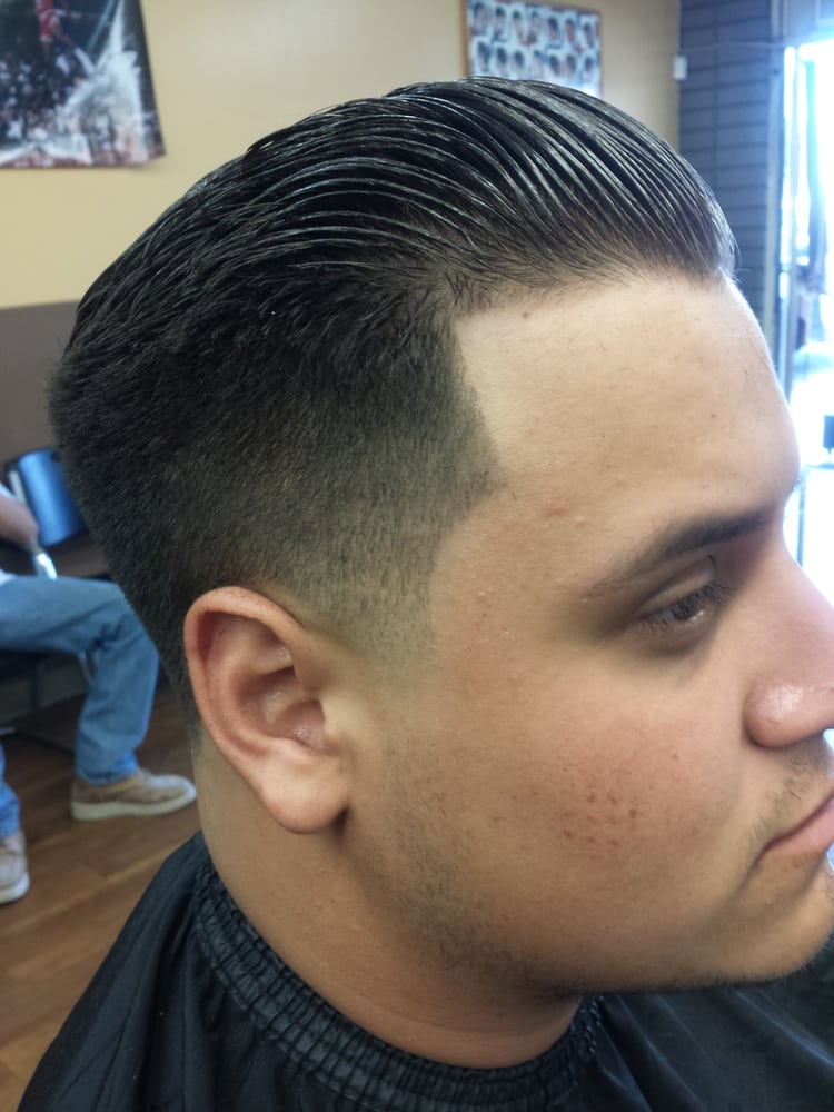 Slick back with skin fade