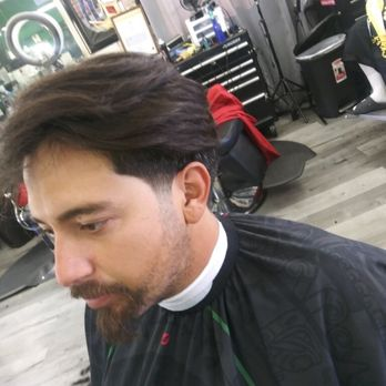 Modern scissor cut with beard